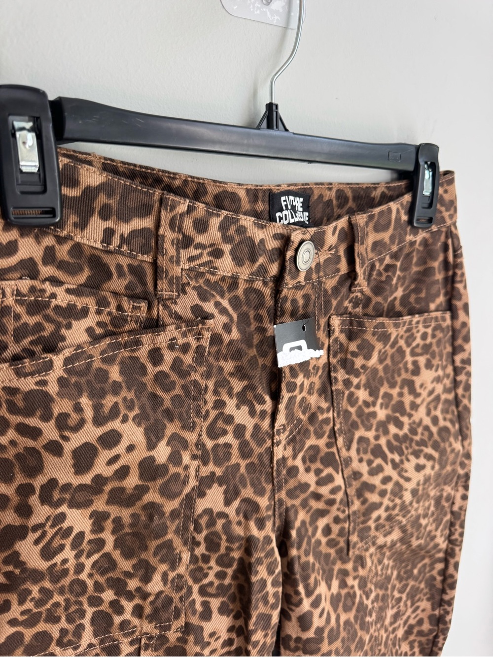 Future Collective NWT Leopard Print Cropped Jeans - Brown #leopard - Picture 3 of 8
